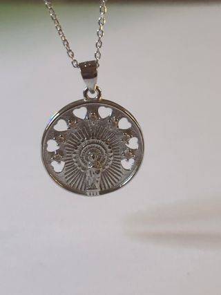 Collar Virgen Pilar plata 935
