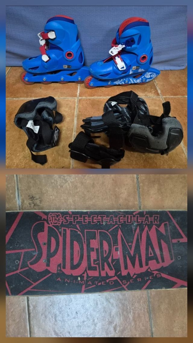 Patines 32-34 +protecciones+regalo Skate monopatín