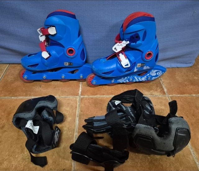 Patines 32-34 +protecciones+regalo Skate monopatín