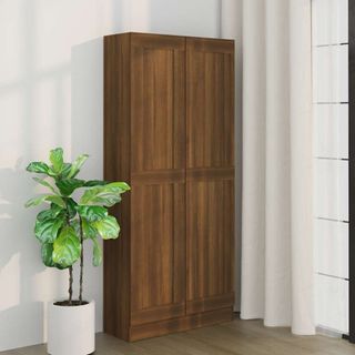 vidaXL Estantería madera contrachapada roble