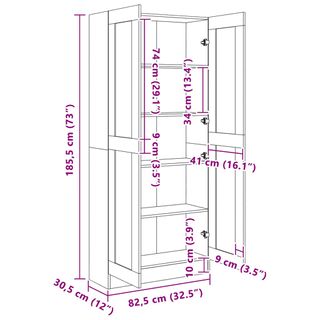 vidaXL Estantería madera contrachapada roble