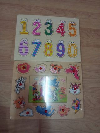 2 Puzzles Madera Infantiles