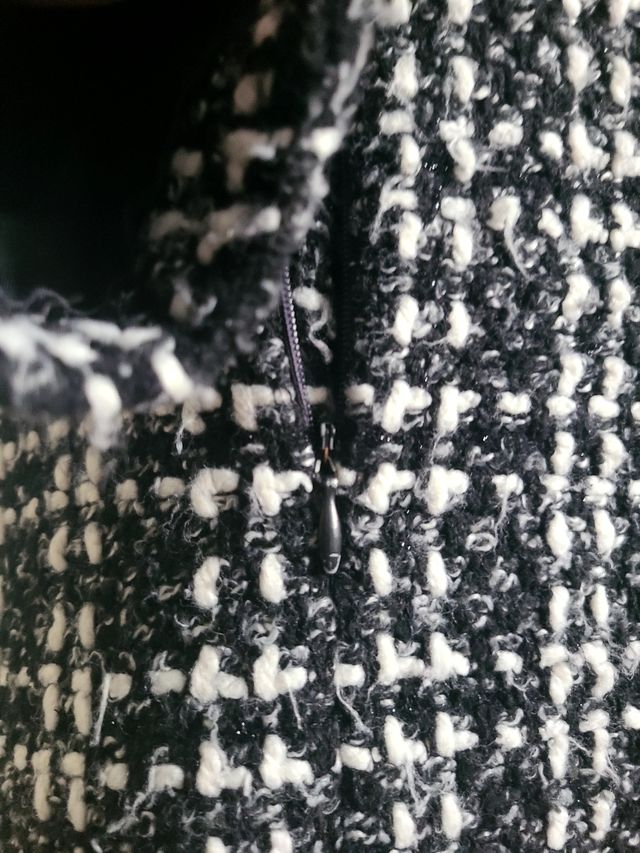 Cappotto Tartan bianco e nero