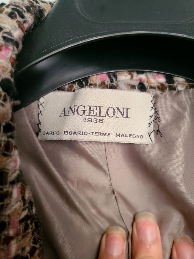 Cappotto Tartan rosa e multicolore