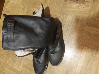 Botas Zara 38 - Piel - Borreguillo