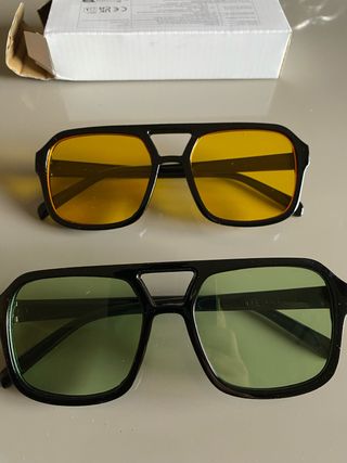 Occhiali da sole unisex - gialli e verdi