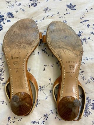 Sandalias tacón Loewe marrón