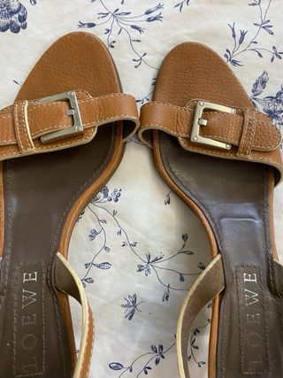 Sandalias tacón Loewe marrón