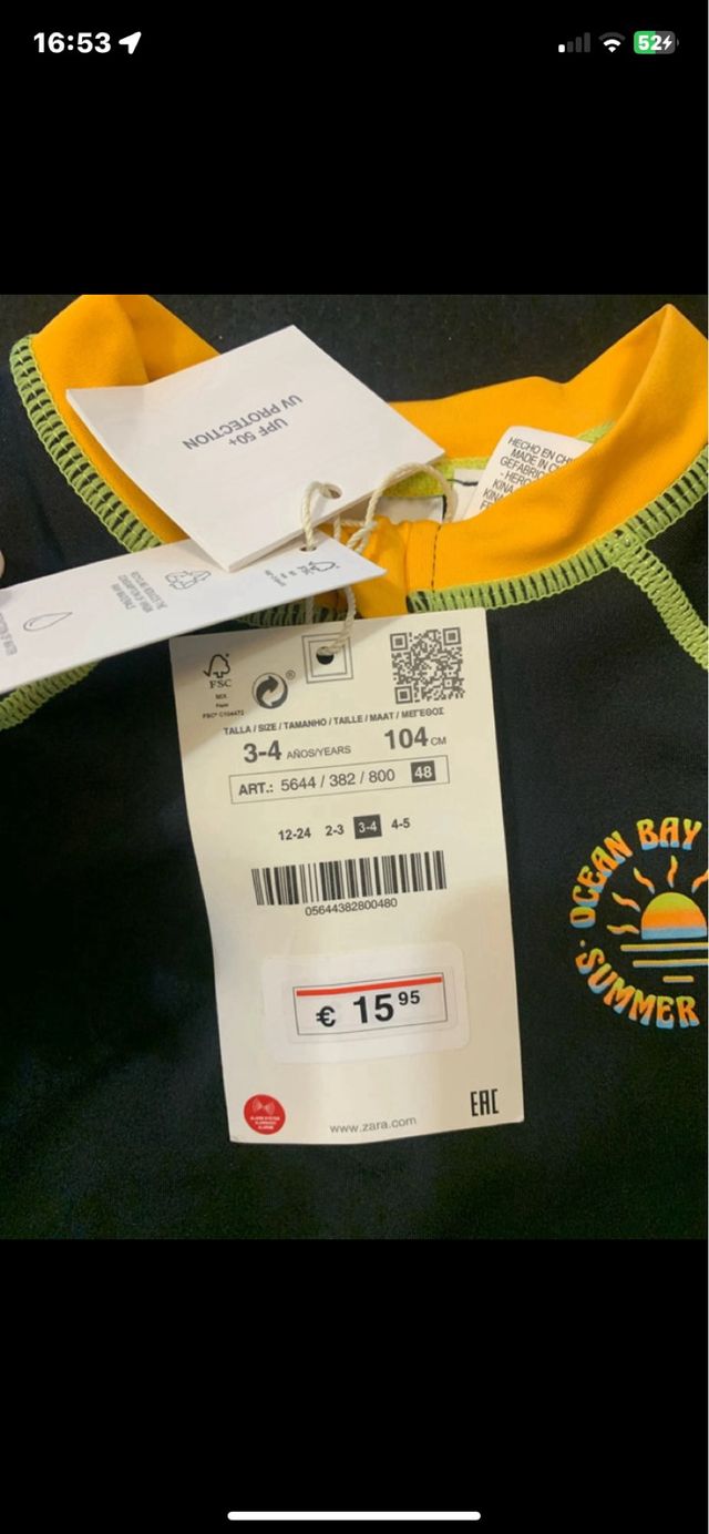 Maglietta Zara bimbo 3-4 anni