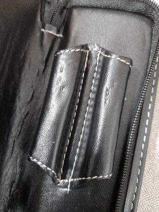 Estuche negro cremallera para dos piezas 