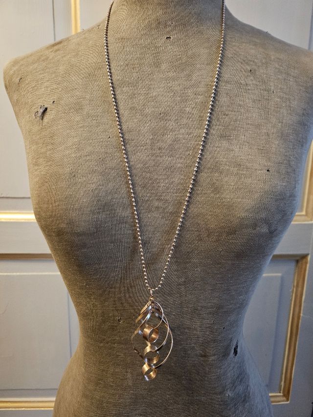 Collana a spirale oro/argento