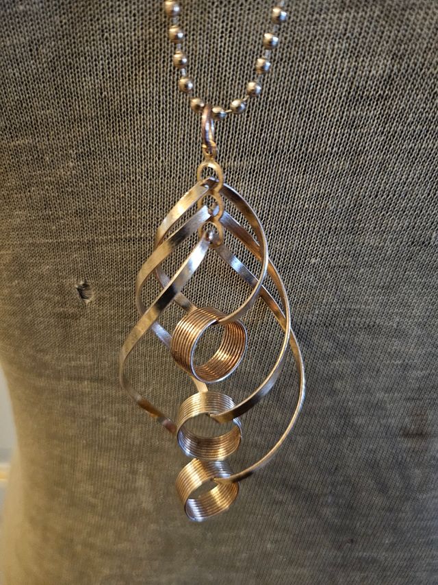 Collana a spirale oro/argento