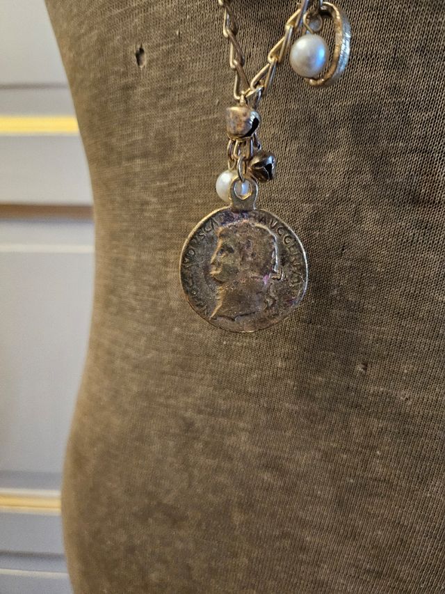 Collana lunga oro e perle