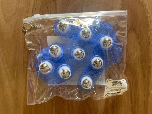 Guante masaje circulatorio azul SIN ESTRENAR