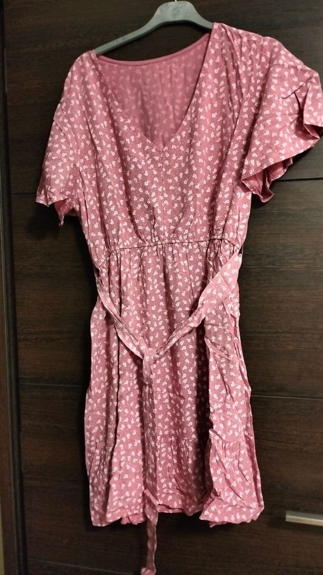 Vestido rosa estampado - Talla única