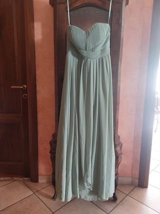 Vestito ASOS chiffon verde menta tg XL