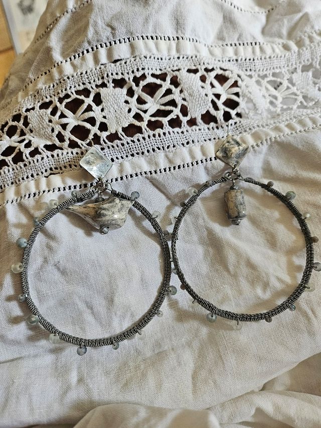 Orecchini a Cerchio grigio