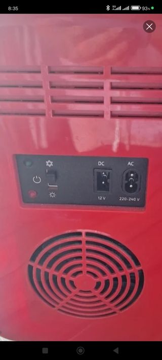 Mini nevera roja Bolero Bahamas 12/220V