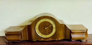 Reloj sobremesa madera antiguo