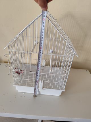 Jaula pajaros blanca