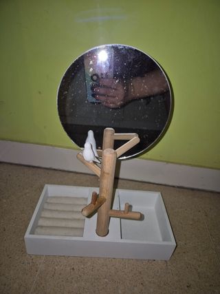 Joyero espejo madera blanco