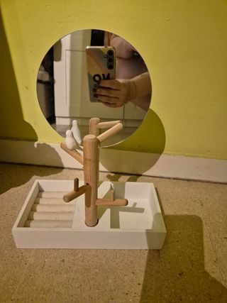 Joyero espejo madera blanco