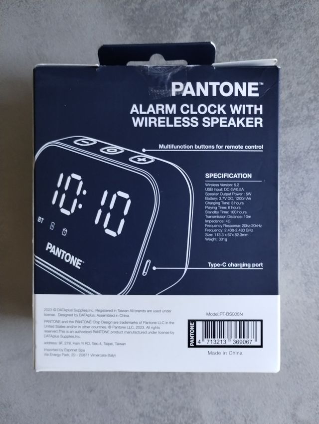 Sveglia con altoparlante Bluetooth PANTONE