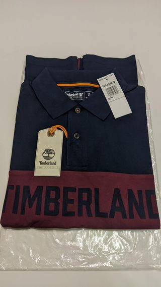 Polo Timberland S - Azul Marino/Granate. Nuevo