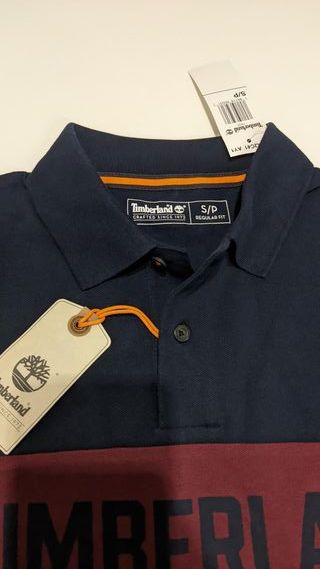 Polo Timberland S - Azul Marino/Granate. Nuevo
