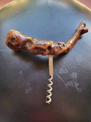 Sacacorchos madera vintage