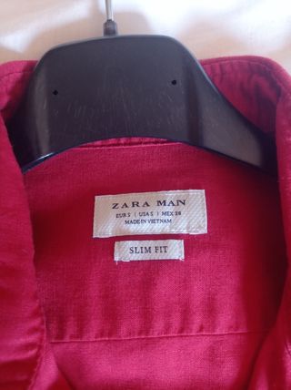 2 Camisas Zara Hombre Talla S roja y azul