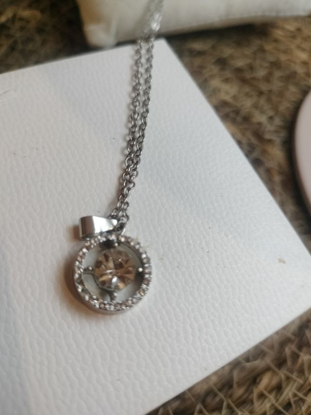 Colar zircão em prata