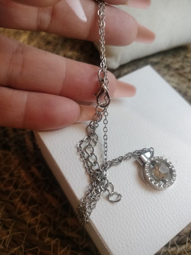Colar zircão em prata