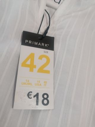 Vestido blanco Primark - Talla 42.