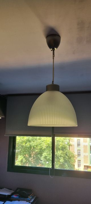 Lámpara techo vidrio - Gris/Blanco