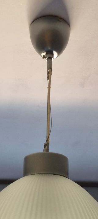 Lámpara techo vidrio - Gris/Blanco