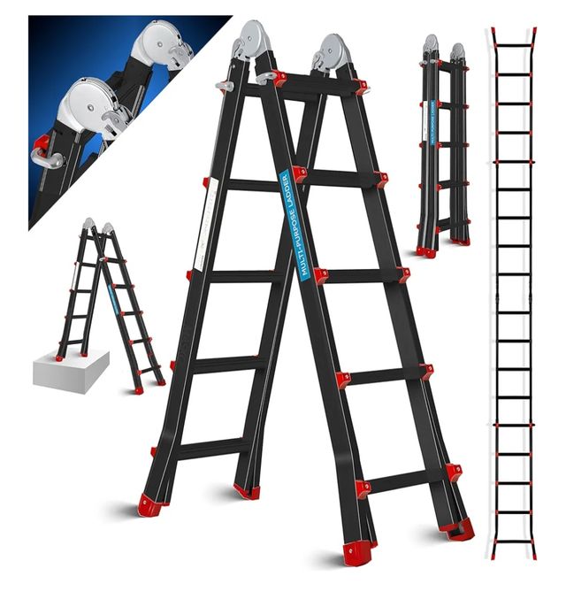 Alquiler escalera 5,10 m plegable, cabe en coche