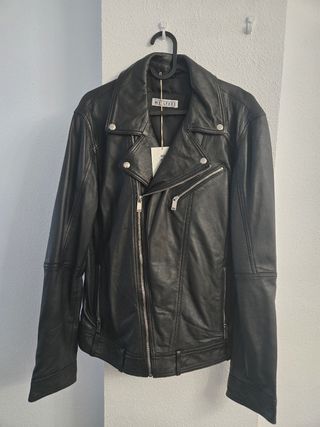 Cazadora cuero negra BLUE WELLFORD