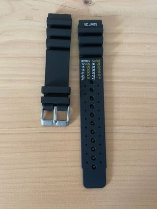 Cinturino Orologio Diver Nero 20 mm