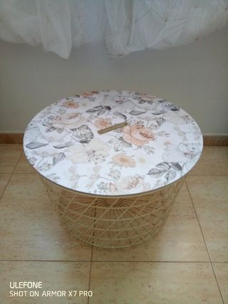 Mesita IKEA Kavistbro - cesta almacenaje