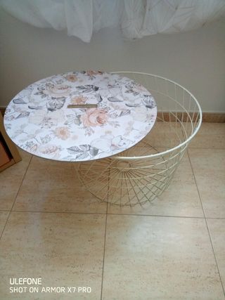 Mesita IKEA Kavistbro - cesta almacenaje