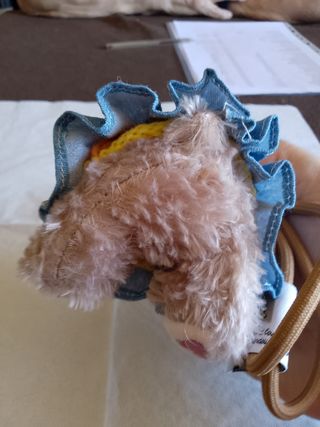 Ciondolo orso - Borsetta beige e blu