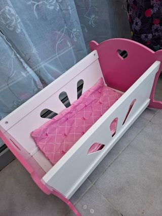 Cuna muñecas rosa-blanca