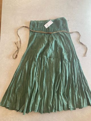 Falda El Corte Inglés - Verde - Talla 38