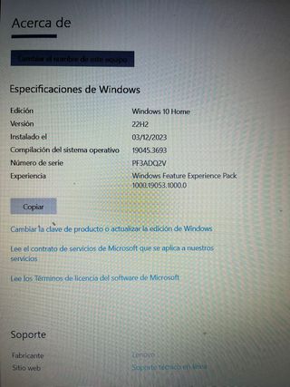 Portátil Lenovo V15 negro