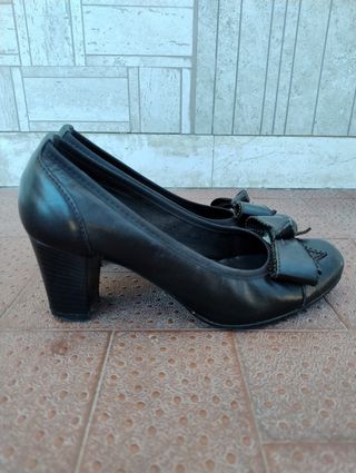 Scarpe Keys nere n.35 - Pelle - Tacco 5,5