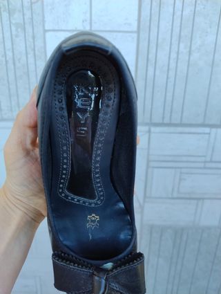 Scarpe Keys nere n.35 - Pelle - Tacco 5,5