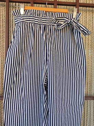 Pantalón Zara rayas azul marino 