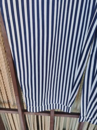 Pantalón Zara rayas azul marino 