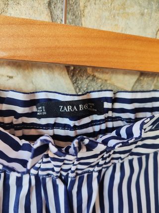Pantalón Zara rayas azul marino 